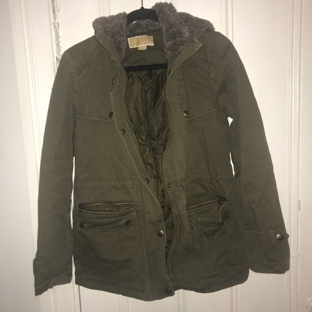 Michael Kors Green Utility Coat